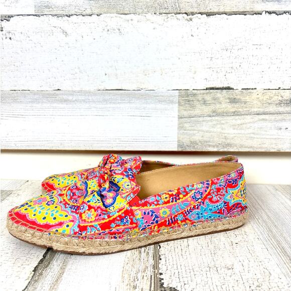 Talbots Shoes - Talbots Womens 7.5 Multicolor Izzy Knot Medallion Slip-On Espadrille Shoes NEW